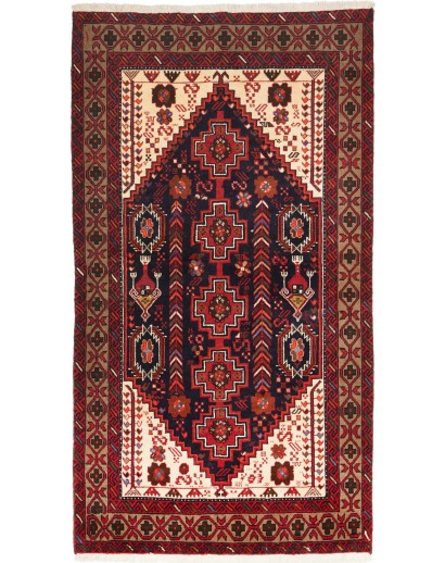 Tappeto Baluch Persia marrone blu 109x194