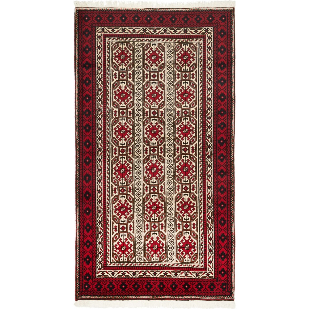 Tappeto Baluch Persia grigio marrone 98x185 Tappeto Baluch Persia grigio marrone 98x185