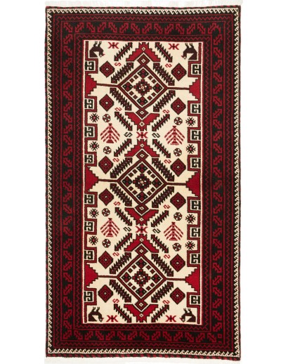 Tappeto Baluch Persia giallo marrone 97x180