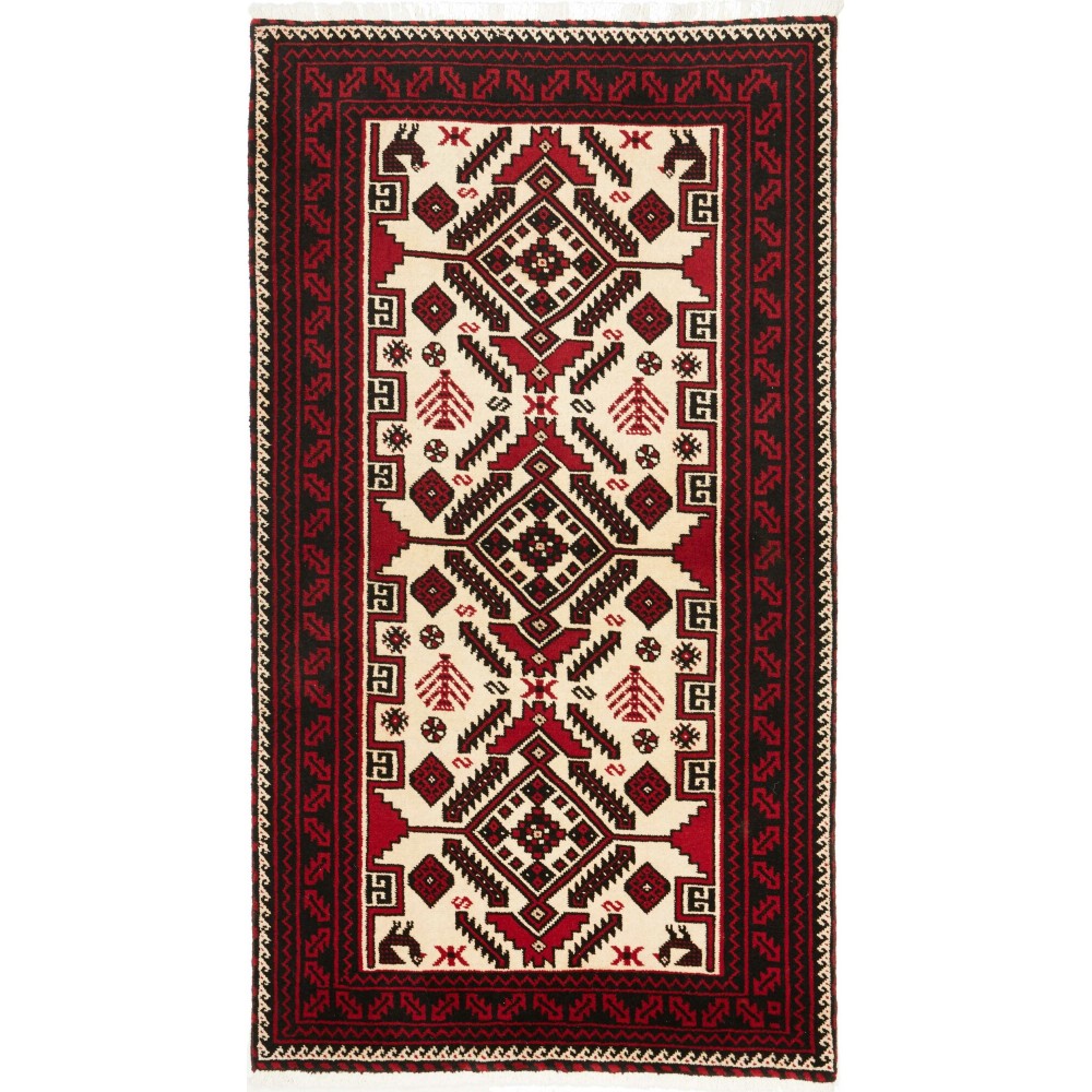 Tappeto Baluch Persia giallo marrone 97x180 Tappeto Baluch Persia giallo marrone 97x180