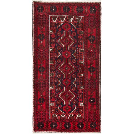 Tappeto Baluch Persia marrone rosso 106x205
