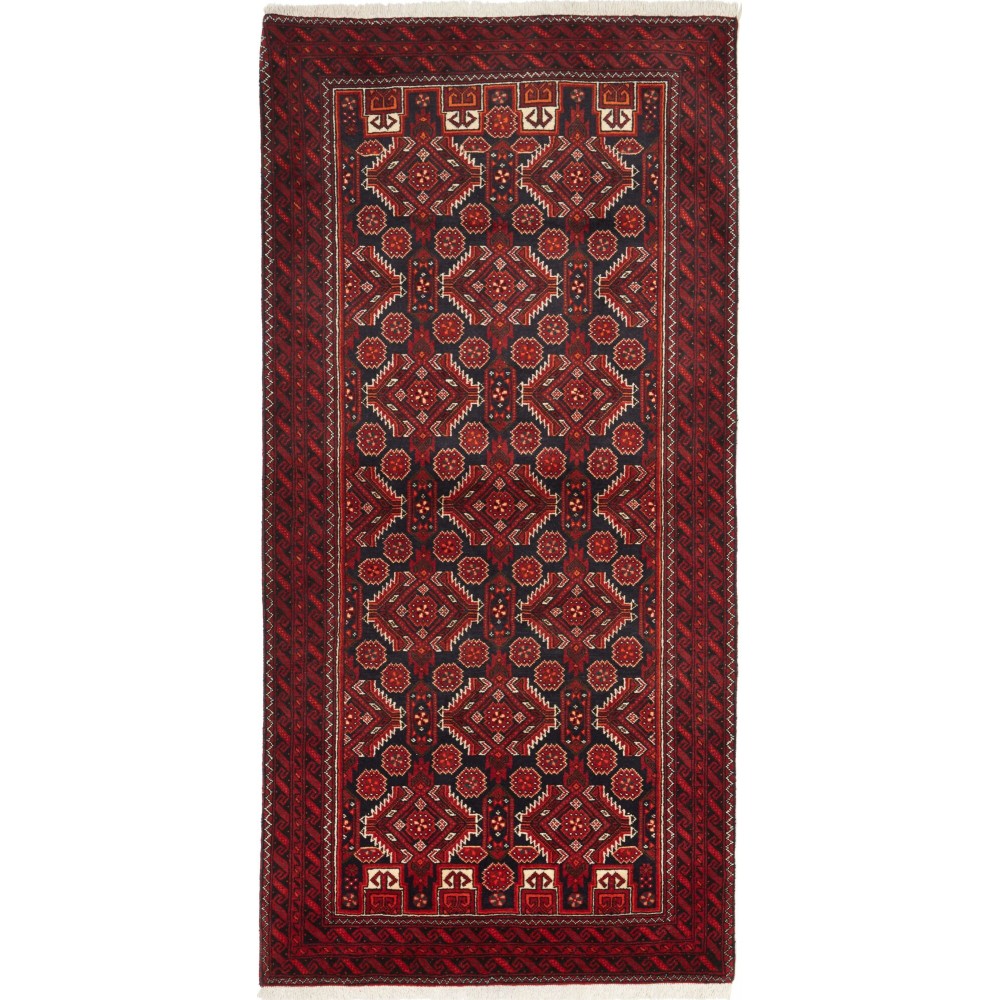 Tappeto Baluch Persia marrone grigio 100x205 Tappeto Baluch Persia marrone grigio 100x205