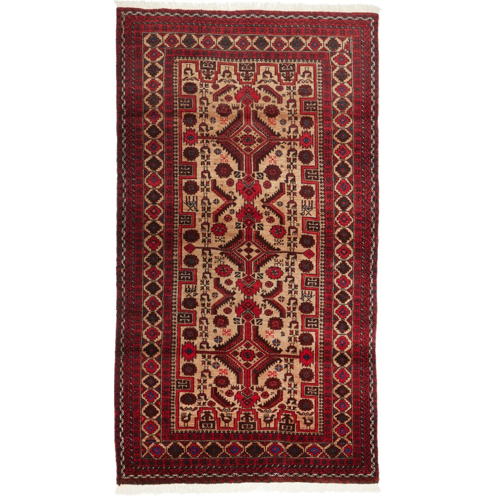 Tappeto Baluch Persia marrone 96x181 Tappeto Baluch Persia marrone 96x181