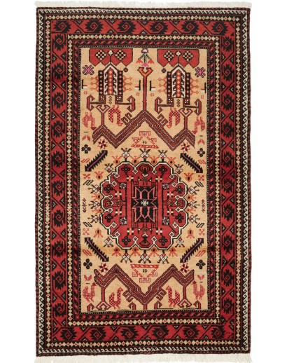 Tappeto Baluch Persia rosso marrone 115x190