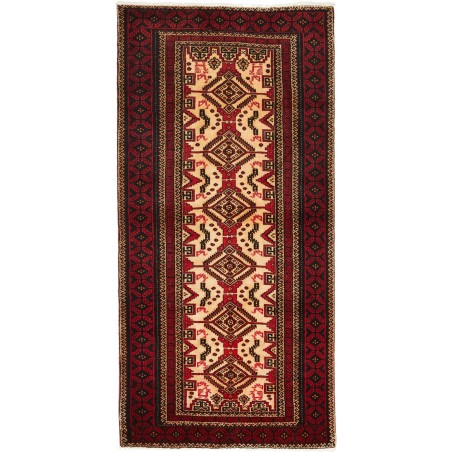 Tappeto Baluch Persia blu marrone 100x208