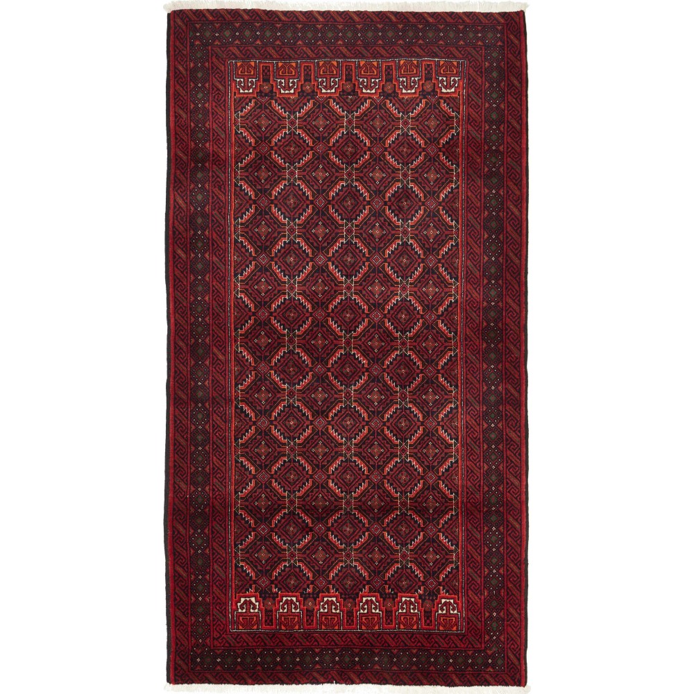 Tappeto Baluch Persia grigio marrone 110x207 Tappeto Baluch Persia grigio marrone 110x207