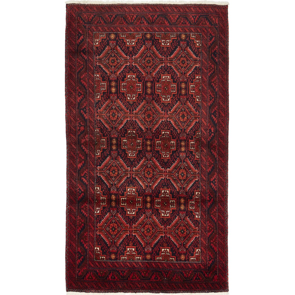 Tappeto Baluch Persia grigio marrone 107x189 Tappeto Baluch Persia grigio marrone 107x189