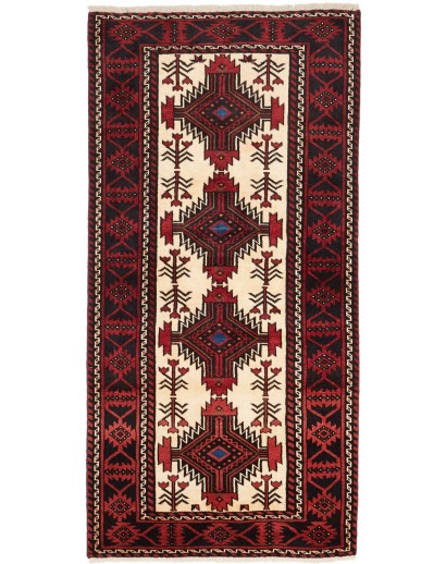 Tappeto Baluch Persia grigio marrone 96x199