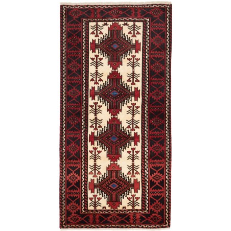 Tappeto Baluch Persia grigio marrone 96x199