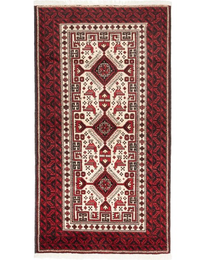 Tappeto Baluch Persia marrone grigio 100x187