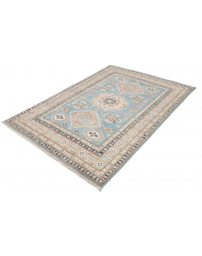 Tappeto Kazak Afghanistan bianco azzurro 149x207