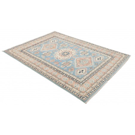 Tappeto Kazak Afghanistan bianco azzurro 149x207