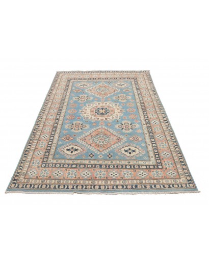 Tappeto Kazak Afghanistan bianco azzurro 149x207