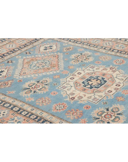 Tappeto Kazak Afghanistan bianco azzurro 149x207