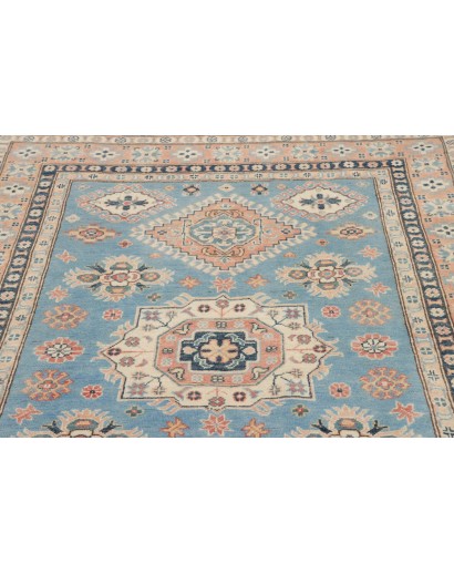 Tappeto Kazak Afghanistan bianco azzurro 149x207