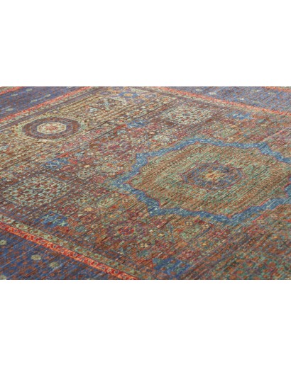 Tappeto Mamlouk Pakistan azzurro marrone 175x240