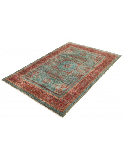 Tappeto Mamlouk Pakistan azzurro marrone 126x182