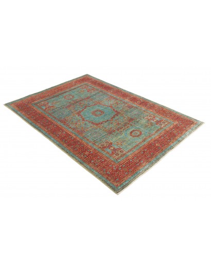 Tappeto Mamlouk Pakistan azzurro marrone 126x182