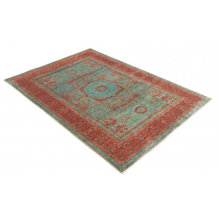 Tappeto Mamlouk Pakistan azzurro marrone 126x182