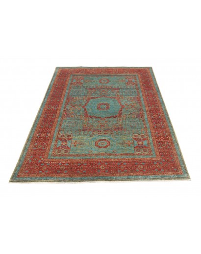 Tappeto Mamlouk Pakistan azzurro marrone 126x182