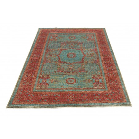 Tappeto Mamlouk Pakistan azzurro marrone 126x182