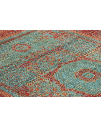 Tappeto Mamlouk Pakistan azzurro marrone 126x182