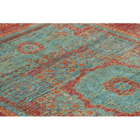 Tappeto Mamlouk Pakistan azzurro marrone 126x182