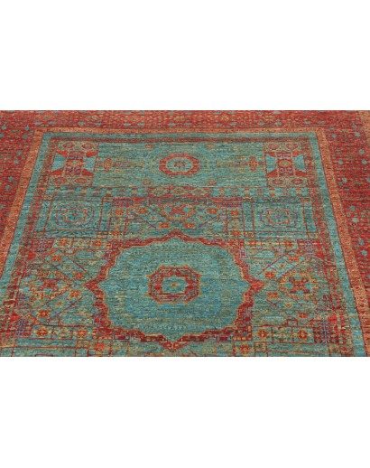 Tappeto Mamlouk Pakistan azzurro marrone 126x182