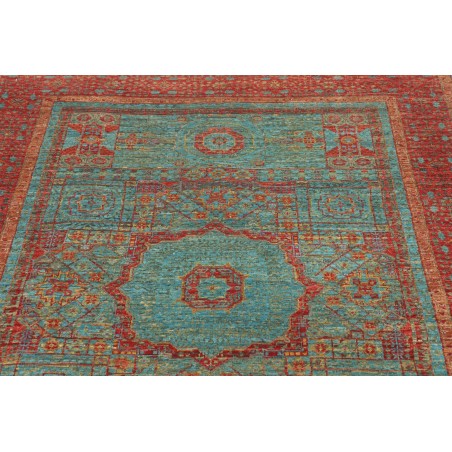 Tappeto Mamlouk Pakistan azzurro marrone 126x182