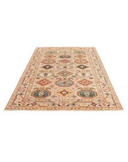 Tappeto Kazak Fine Pakistan marrone azzurro 167x218