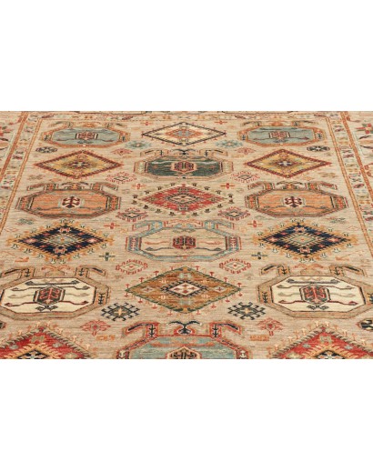 Tappeto Kazak Fine Pakistan marrone azzurro 167x218