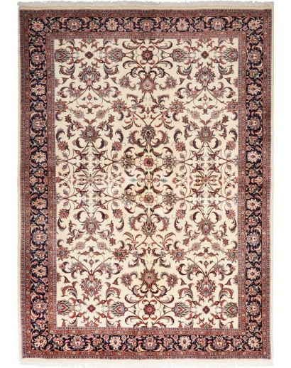 Tappeto Bidjar con seta Persia beige marrone 170x241