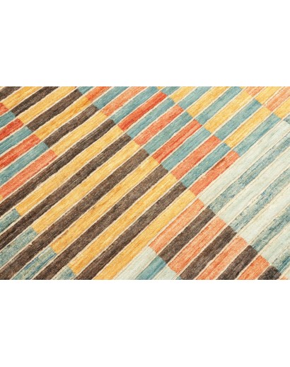 Tappeto Barjesta Pakistan marrone giallo 202x286