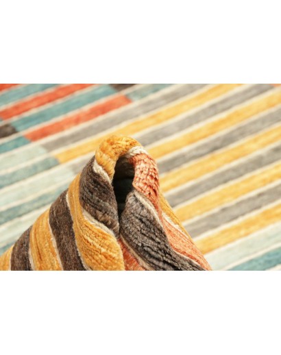 Tappeto Barjesta Pakistan marrone giallo 202x286