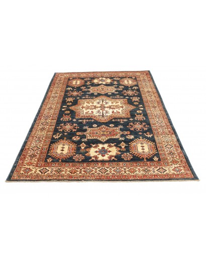Tappeto Kazak Fine Pakistan marrone grigio 146x207