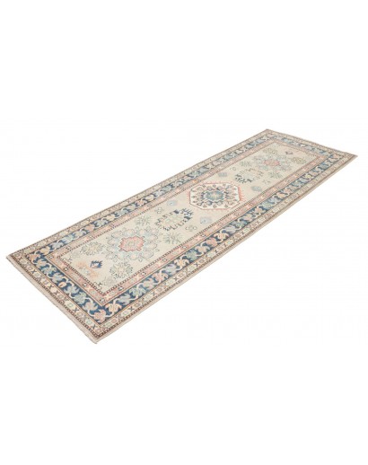 Tappeto Kazak Afghanistan bianco azzurro 84x240