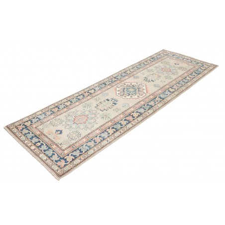 Tappeto Kazak Afghanistan bianco azzurro 84x240