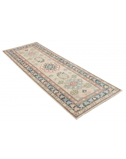 Tappeto Kazak Afghanistan bianco azzurro 84x240