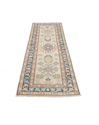 Tappeto Kazak Afghanistan bianco azzurro 84x240