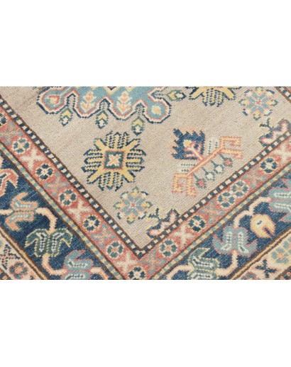 Tappeto Kazak Afghanistan bianco azzurro 84x240