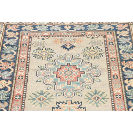 Tappeto Kazak Afghanistan bianco azzurro 84x240