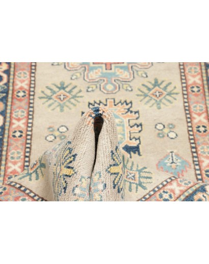 Tappeto Kazak Afghanistan bianco azzurro 84x240