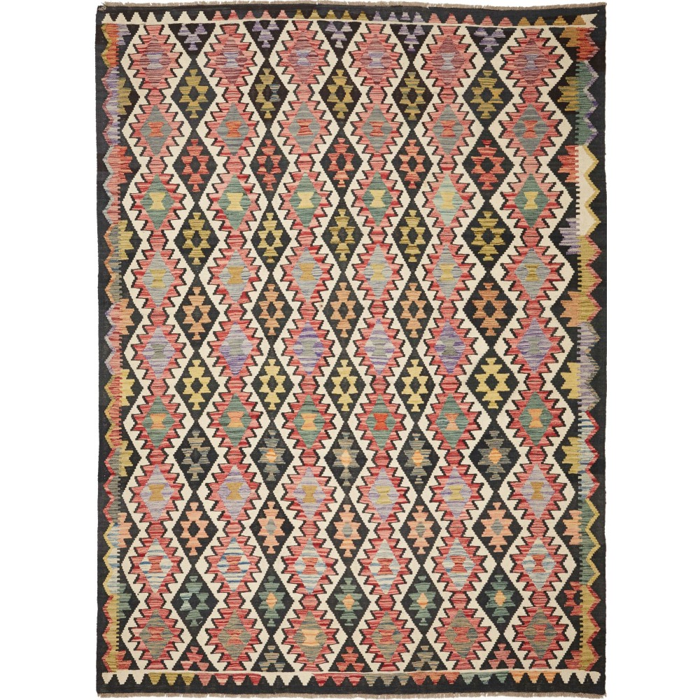 Tappeto Kilim Afghanistan marrone verde 224x299