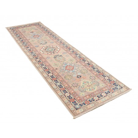 Tappeto Kazak Afghanistan marrone azzurro 81x287