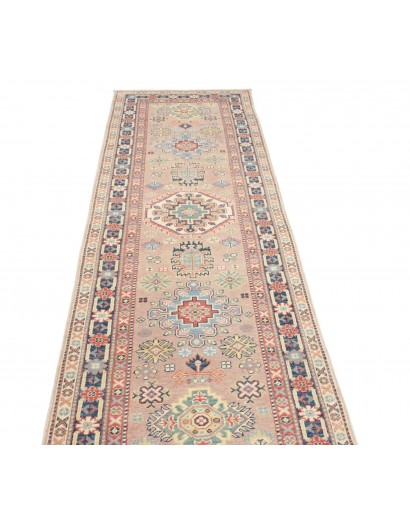 Tappeto Kazak Afghanistan marrone azzurro 81x287