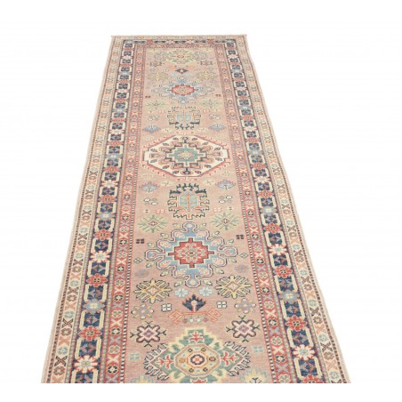 Tappeto Kazak Afghanistan marrone azzurro 81x287