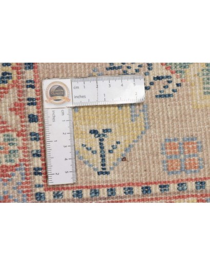 Tappeto Kazak Afghanistan marrone azzurro 81x287