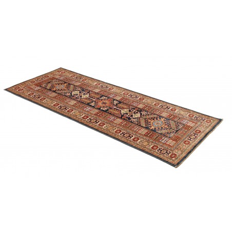 Tappeto Kazak Fine Pakistan marrone grigio 77x200