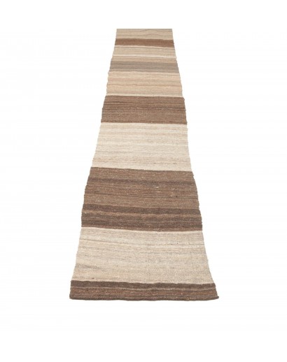 Tappeto Kilim Kavir Persia marrone verde 63x1690