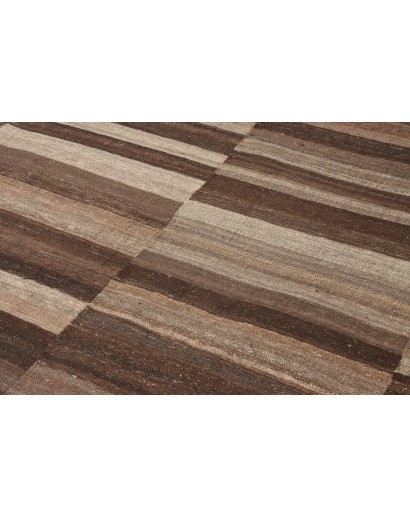 Tappeto Kilim Kavir Persia verde marrone 278x398